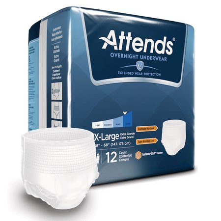 ATTENDS Attends Disposable Underwear X-Large, PK 12 APPNT40